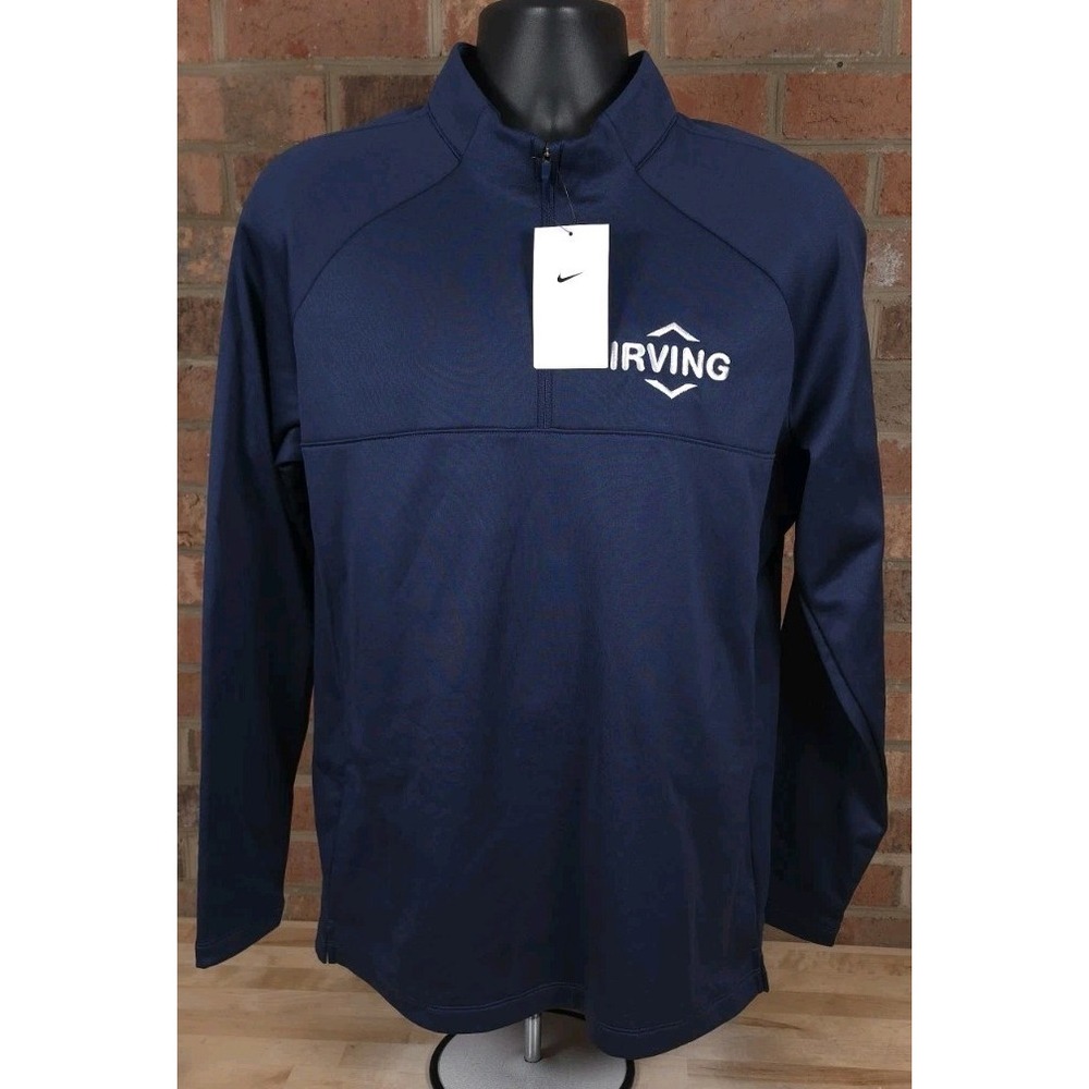 Nike Golf 1\4 Zip Pullover Mens L Blue Irving Oil Fleece Sweatshirt AH6254-410